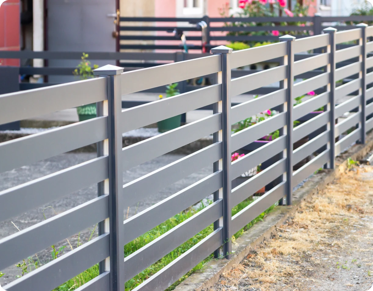Contemporary garden fence design